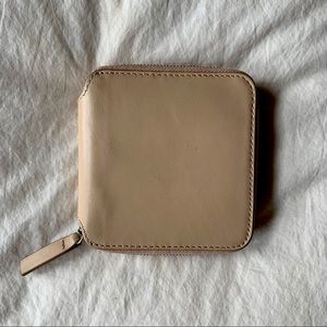 Leather square wallet by BAGGU